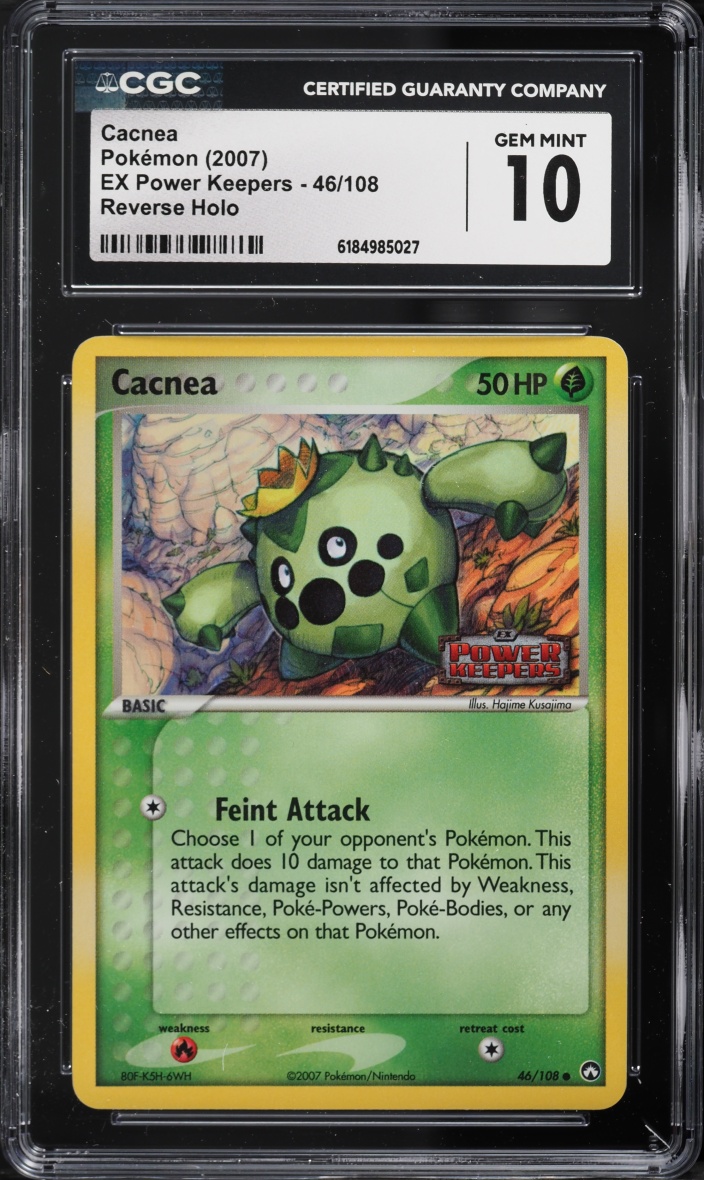 2007 Pokemon EX Power Keepers Reverse Holo Cacnea #46 CGC 10 GEM MINT