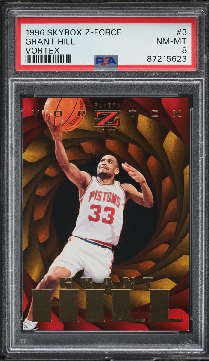 1996 Skybox Z-Force Vortex Grant Hill #3 PSA 8 NM-MT