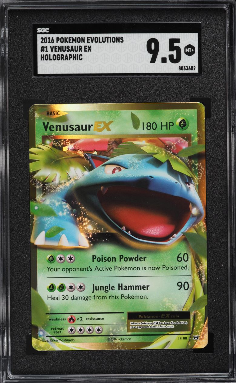 2016 Pokemon XY Evolutions Venusaur EX #1 SGC 9.5 MINT+