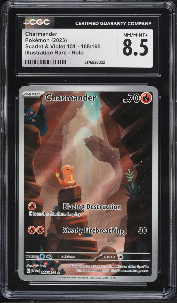 2023 Pokemon Scarlet & Violet 151 IR Charmander #168 CGC 8.5 NM-MT+
