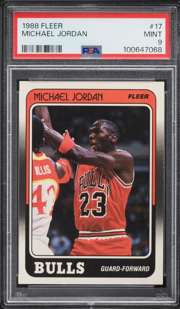1988 Fleer Basketball Michael Jordan #17 PSA 9 MINT
