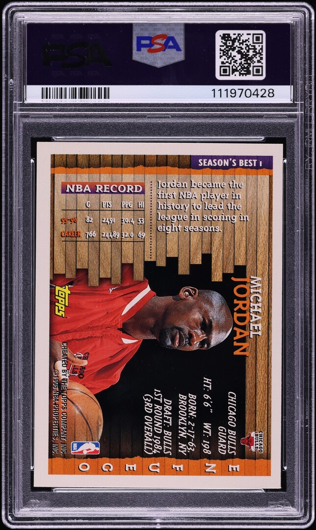 1996 Topps Season's Best Michael Jordan #1 PSA 6 EXMT