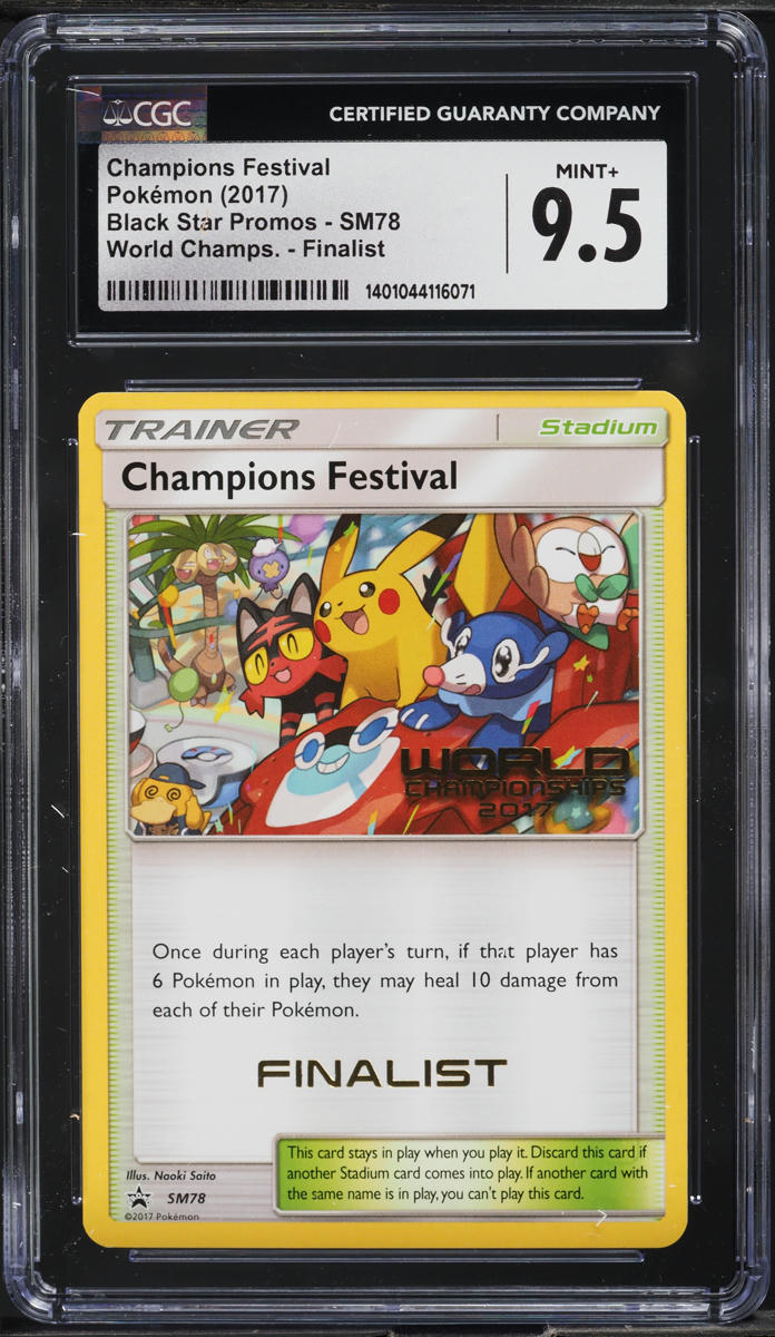 2017 Pokemon SM Promo World Championships Finalist Champions Festival CGC 9.5