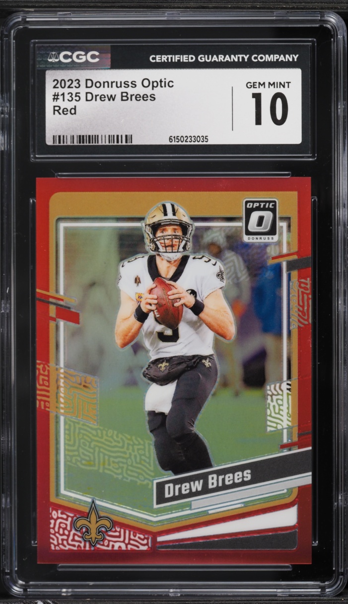 2023 Donruss Optic Red Drew Brees /99 #135 CGC 10 GEM MINT