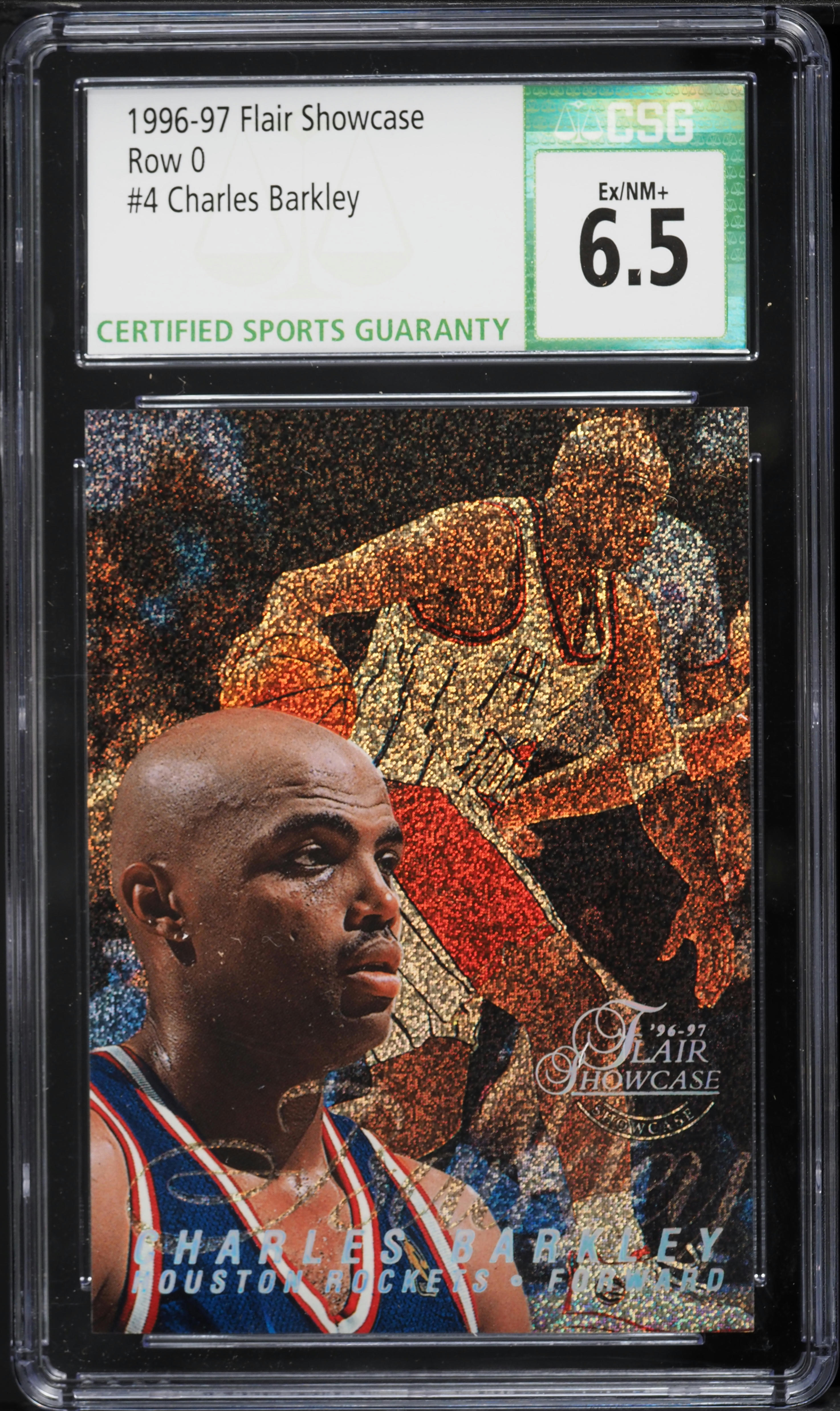 1996 Flair Showcase Row 0 Charles Barkley #4 CSG 6.5 EXMT+ on