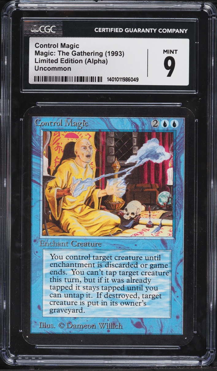 1993 Magic The Gathering MTG Alpha Control Magic CGC 9 MINT