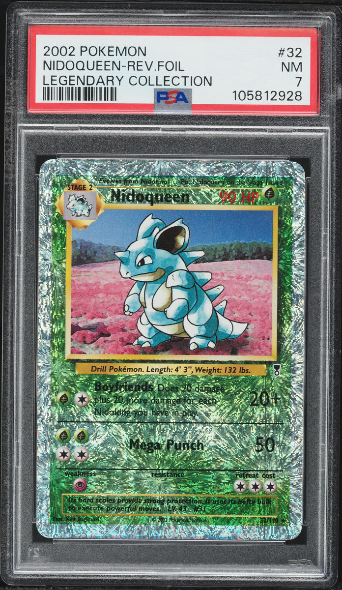 2002 Pokemon Legendary Collection Reverse Holo Nidoqueen #32 PSA 7 NRMT