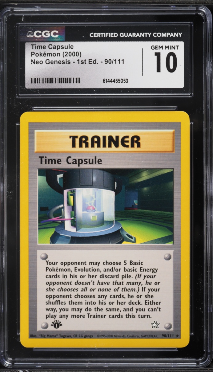 2000 Pokemon Neo Genesis 1st Edition Time Capsule #90 CGC 10 GEM MINT