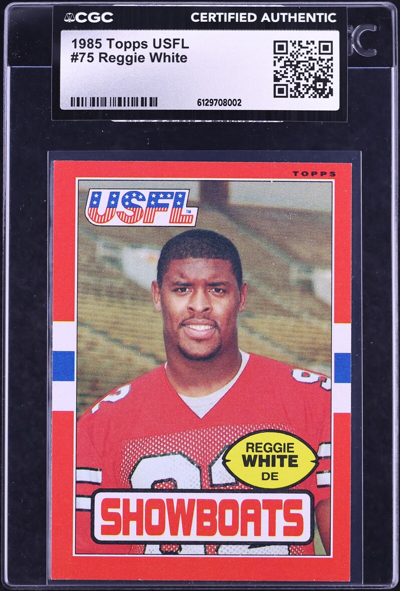 1985 Topps USFL Reggie White ROOKIE #75 CGC AUTH