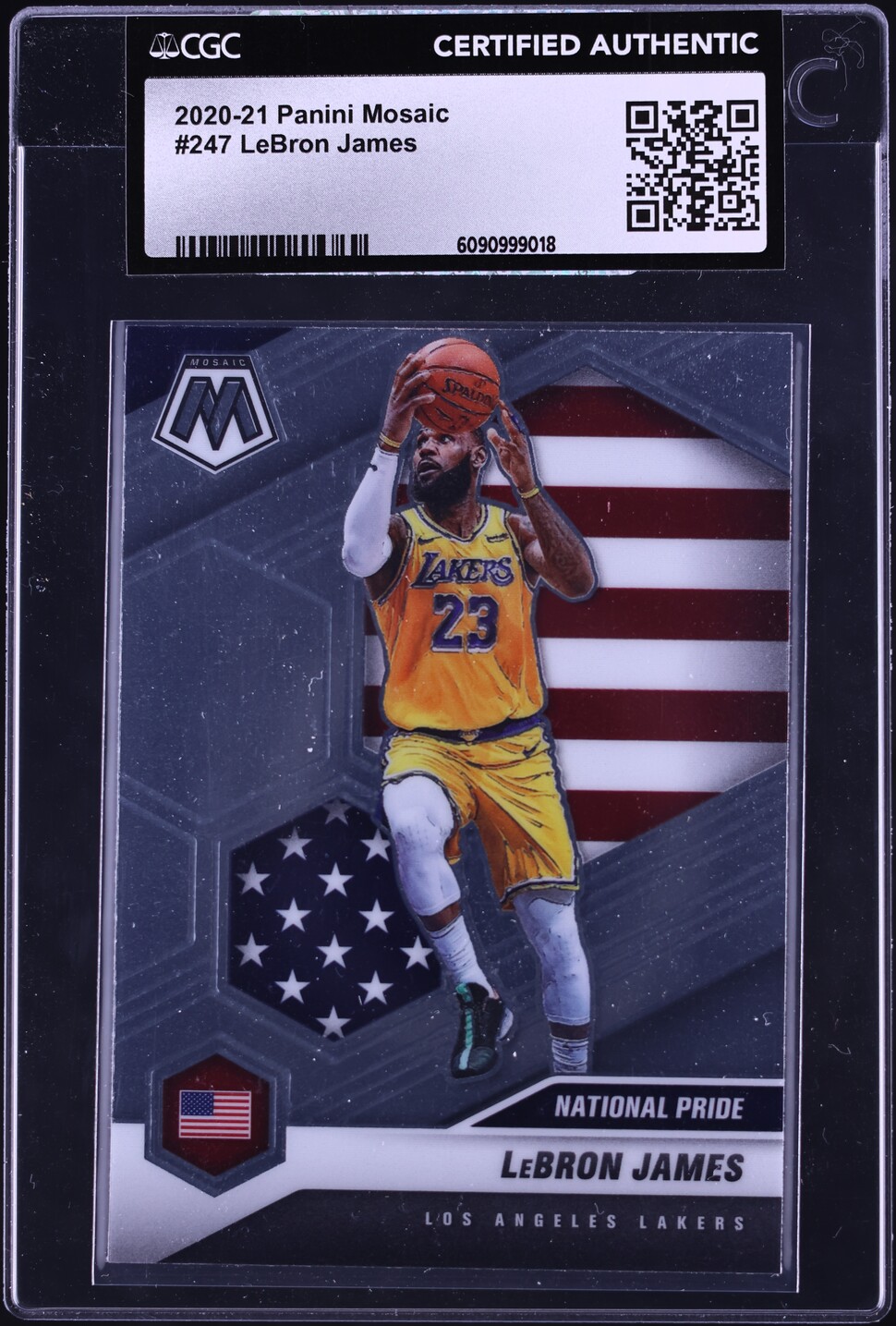 2020 Panini Mosaic LeBron James #247 CGC AUTH