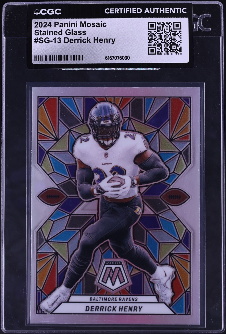 2024 Panini Mosaic Stained Glass Derrick Henry #SG-13 CGC AUTH