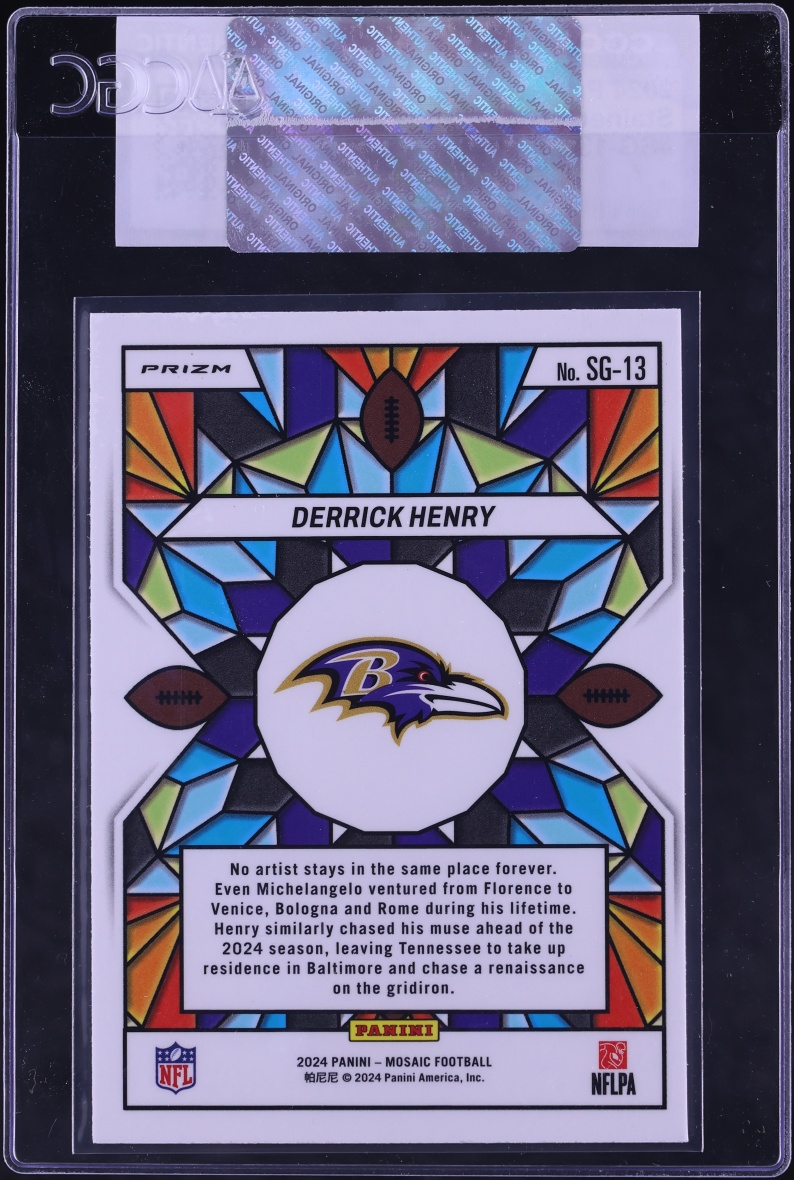2024 Panini Mosaic Stained Glass Derrick Henry #SG-13 CGC AUTH