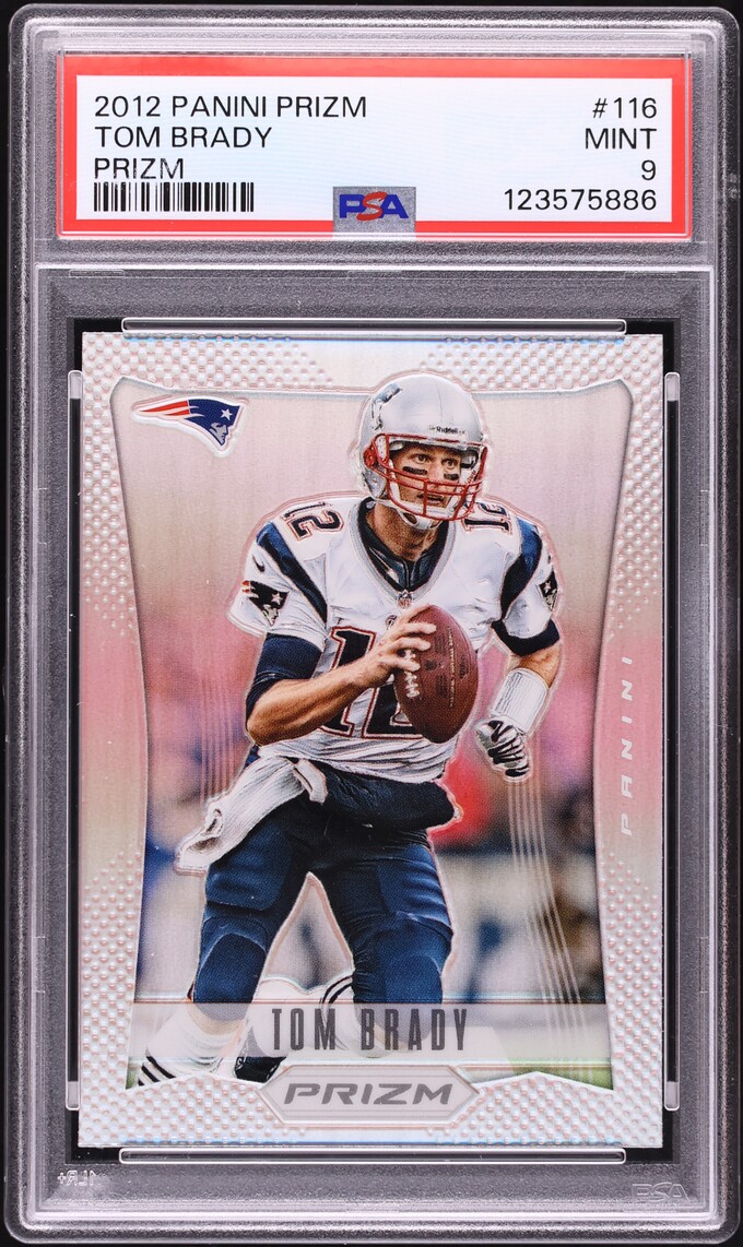 2012 Panini Prizm Silver Tom Brady #116 PSA 9 MINT