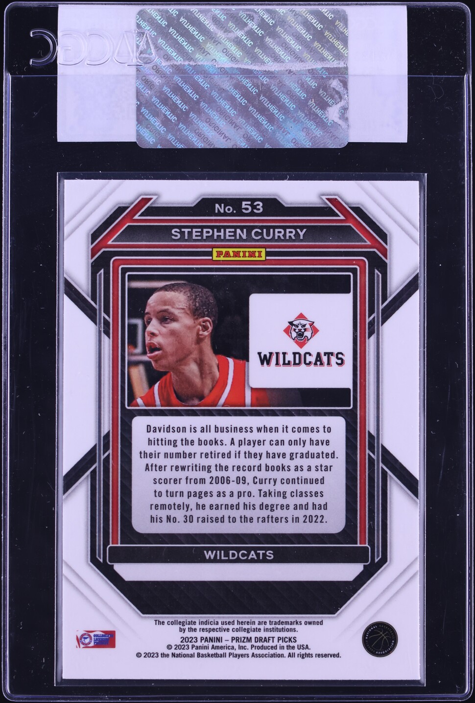 2023 Panini Prizm Draft Picks Stephen Curry #53 CGC AUTH