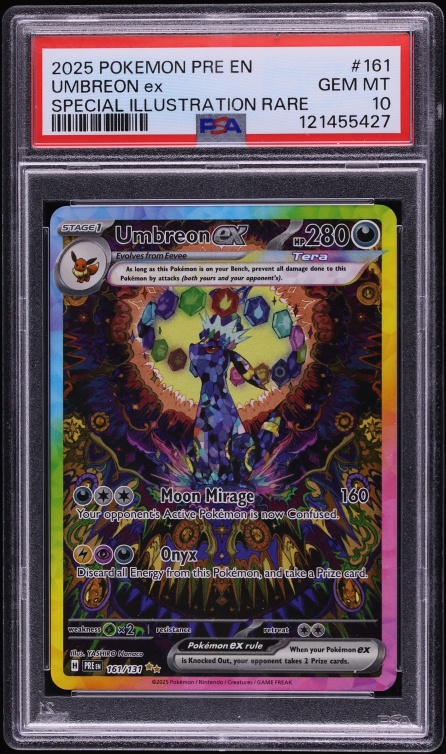 2025 Pokemon Scarlet & Violet Prismatic Evolutions SIR Umbreon ex #161 PSA 10 GEM MINT