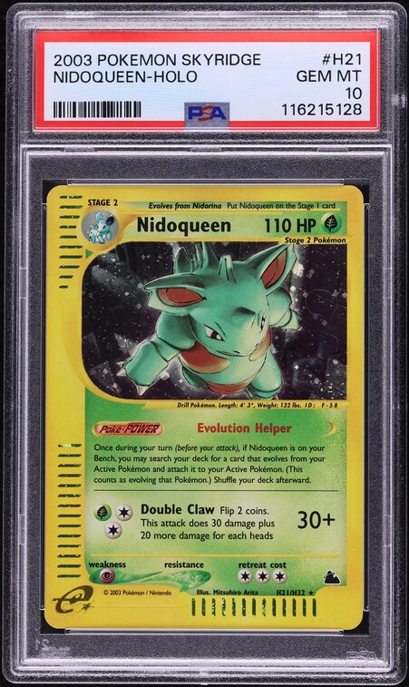 2003 Pokemon Skyridge Holo Nidoqueen #H21 PSA 10 GEM MINT