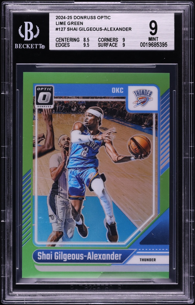 2024 Donruss Optic Lime Green Shai Gilgeous-Alexander /149 #127 BGS 9 MINT