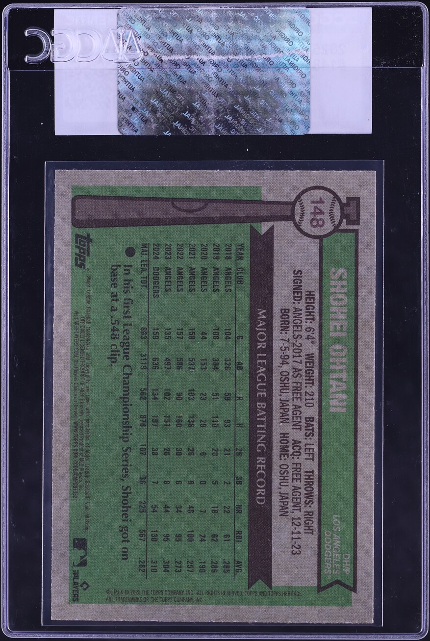 2025 Topps Heritage Shohei Ohtani #148 CGC AUTH