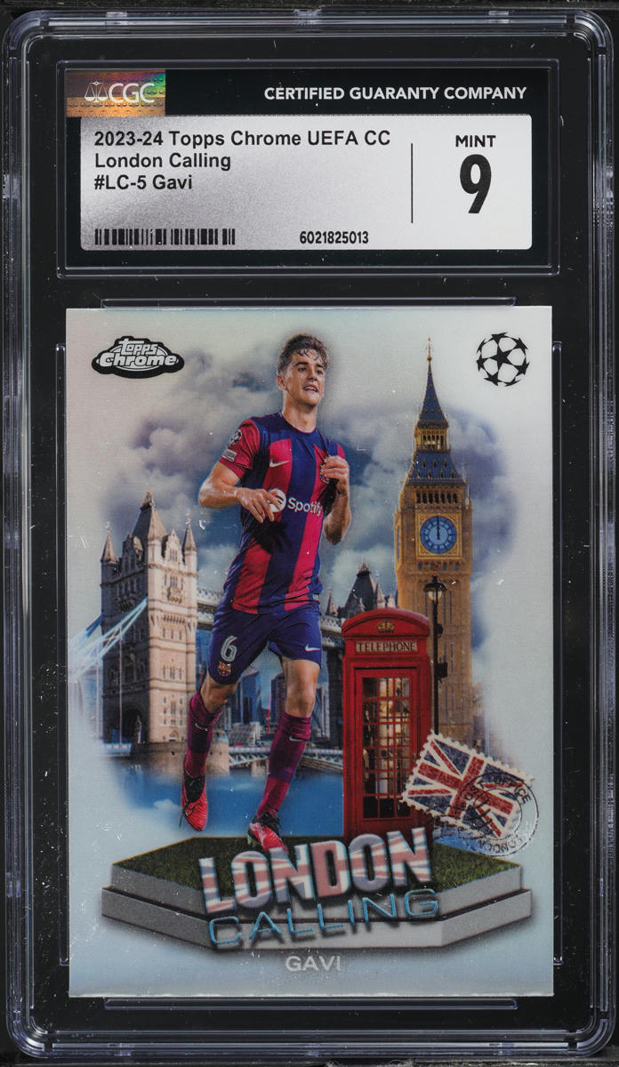 2023 Topps Chrome UEFA Club Competitions London Calling Calling Gavi #LC-5 CGC 9