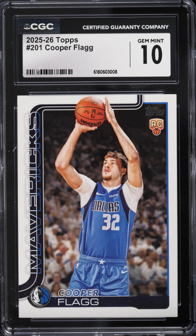 2025 Topps Basketball Cooper Flagg ROOKIE #201 CGC 10 GEM MINT