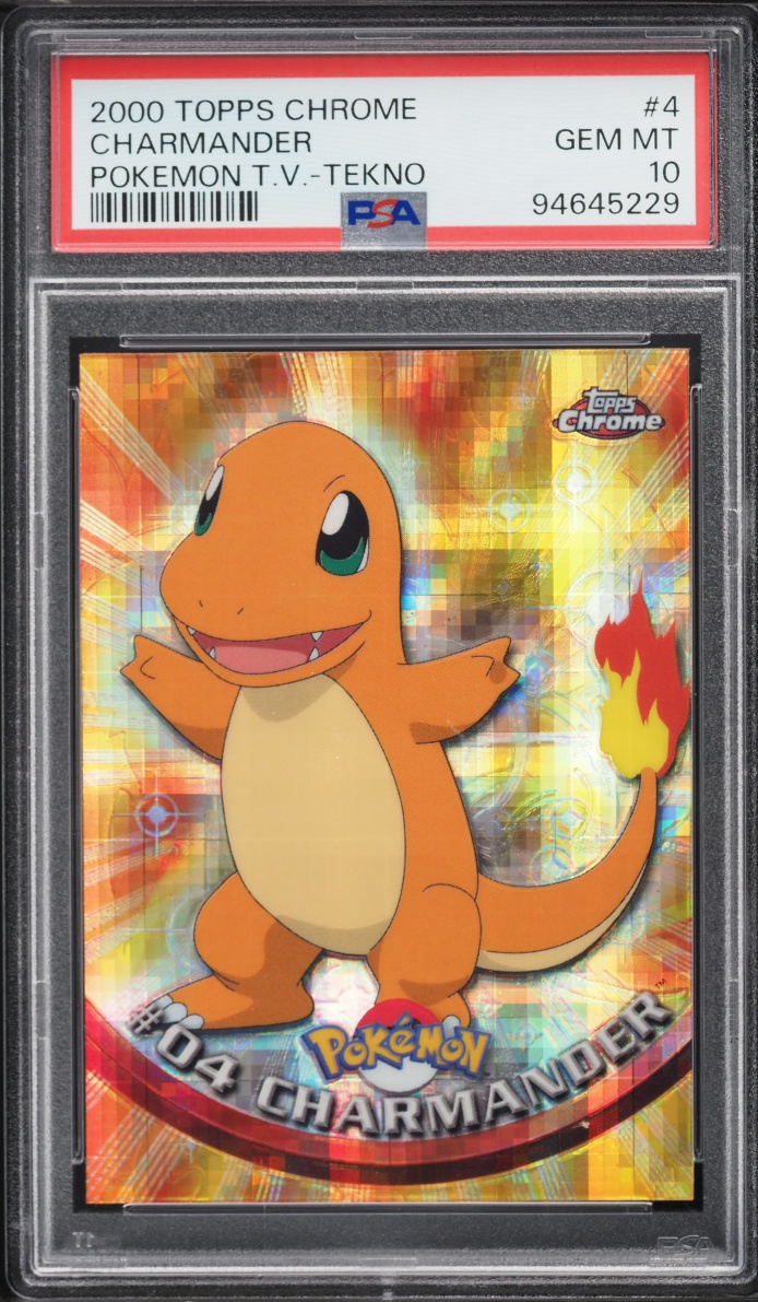 2000 Topps Chrome Pokemon Series 1 Tekno Charmander #4 PSA 10 GEM MINT