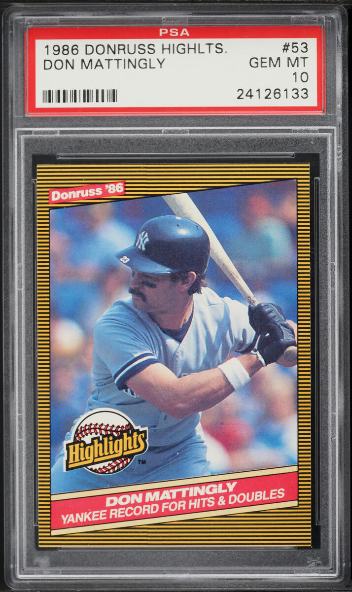 1986 Donruss Highlights Don Mattingly #53 PSA 10 GEM MINT