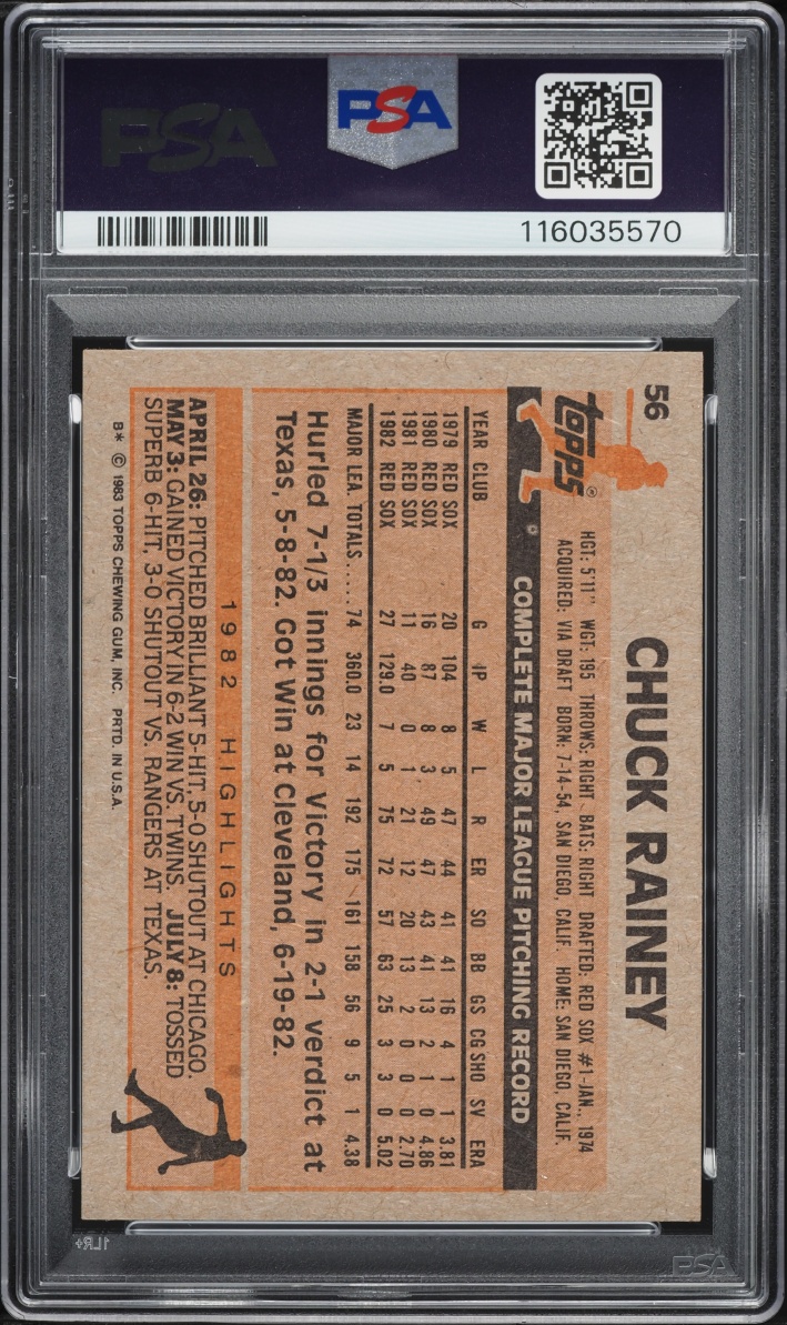 1983 Topps Chuck Rainey #56 PSA 8 NM-MT