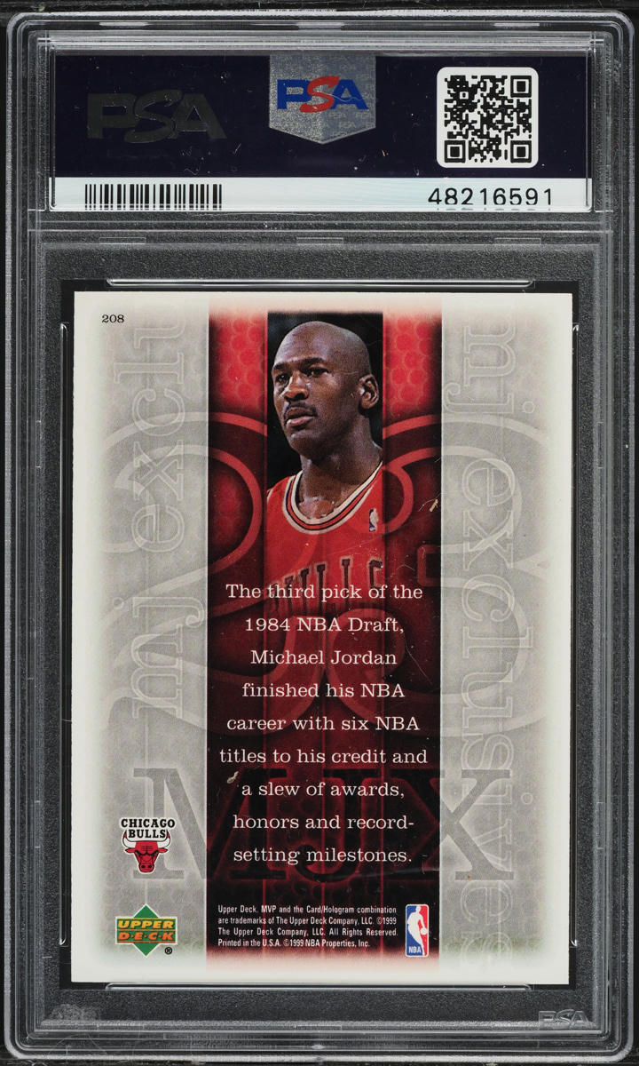 1999 Upper Deck MVP Michael Jordan #208 PSA 10 GEM MINT