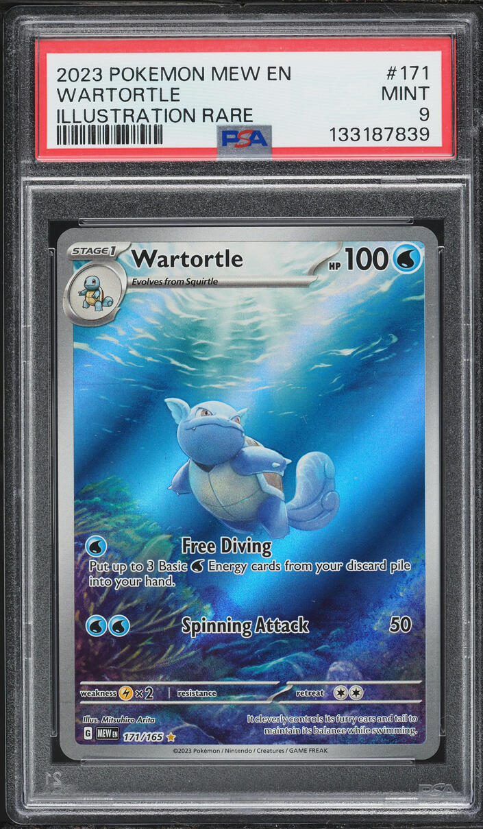 2023 Pokemon Scarlet & Violet 151 IR Wartortle #171 PSA 9 MINT