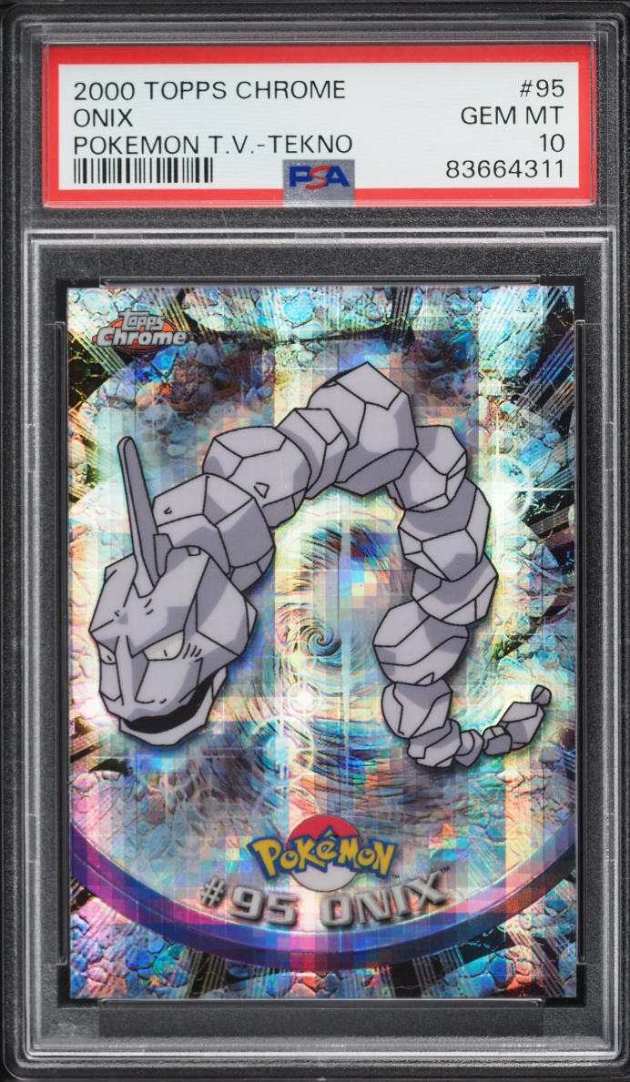 2000 Topps Chrome Pokemon Series 1 Tekno Onix #95 PSA 10 GEM MINT