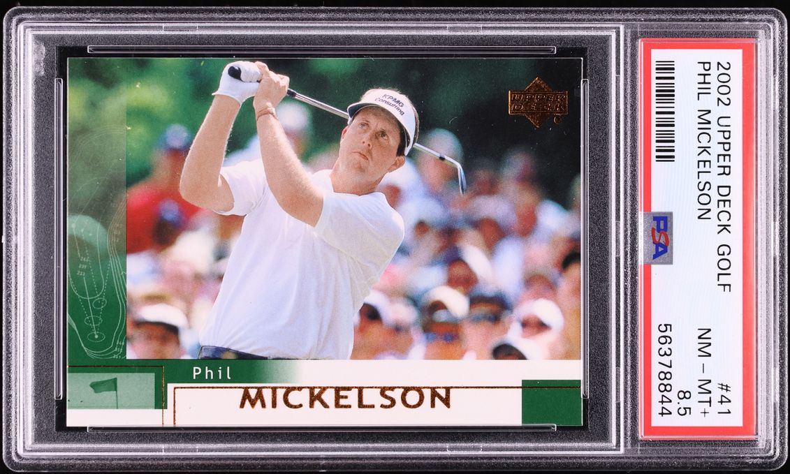2002 Upper Deck Golf Phil Mickelson ROOKIE #41 PSA 8.5 NM-MT+