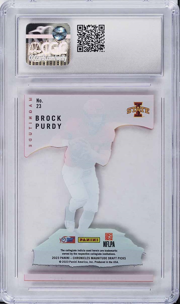 2023 Panini Chronicles Draft Picks Magnitude Brock Purdy #23 CGC 9.5 MINT+