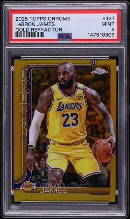 2025 Topps Chrome Gold Refractor LeBron James /50 #127 PSA 9 MINT