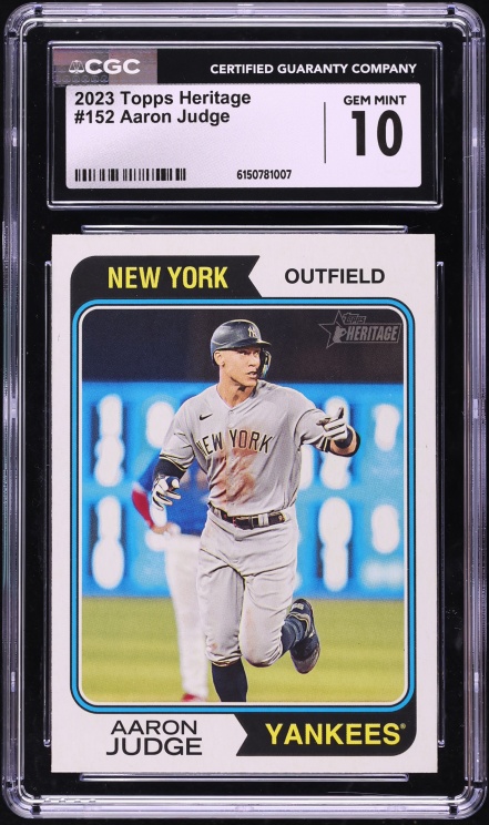 2023 Topps Heritage Aaron Judge #152 CGC 10 GEM MINT