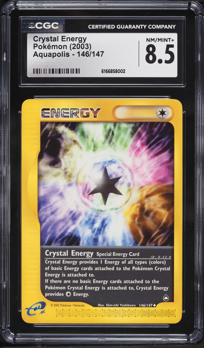 2003 Pokemon Aquapolis Crystal Energy #146 CGC 8.5 NM-MT+