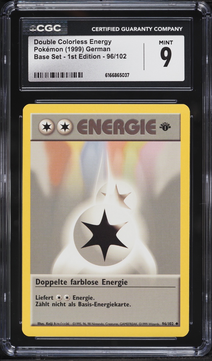 1999 Pokemon German Base Set 1st Edition Double Colorless Energy #96 CGC 9 MINT