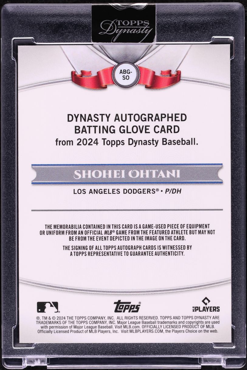 2024 Topps Dynasty Gold Shohei Ohtani GLOVE PATCH AUTO 1/1 #ABG-SO