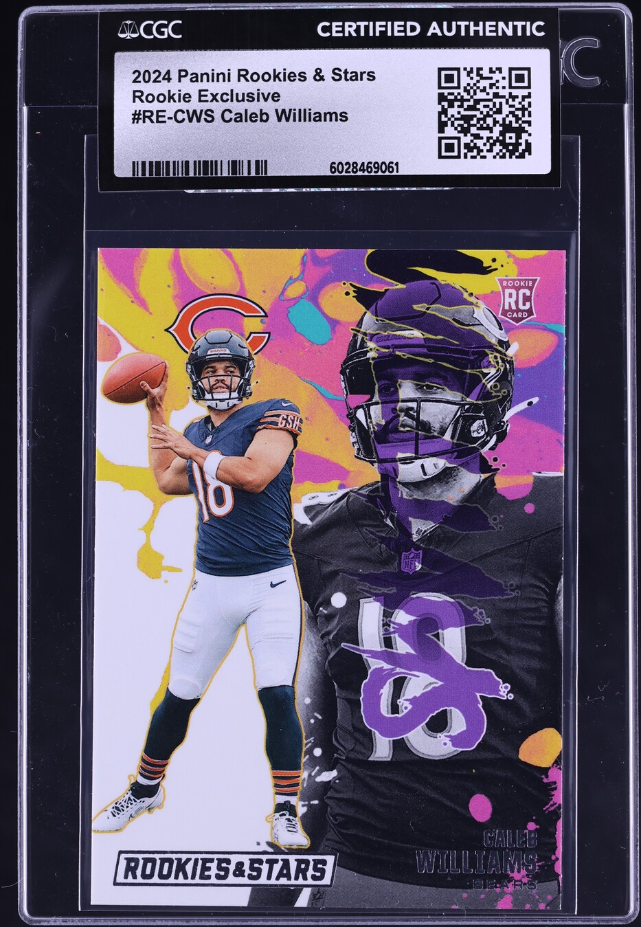 2024 Panini Rookies & Stars Exclusive Caleb Williams ROOKIE #RE-CWS CGC AUTH