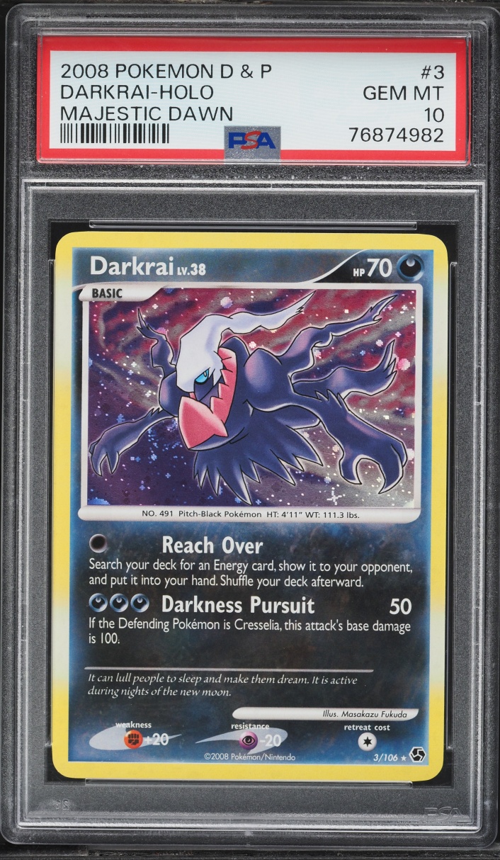 2008 Pokemon Diamond & Pearl Great Encounters Holo Darkrai #3 PSA 10 GEM MINT