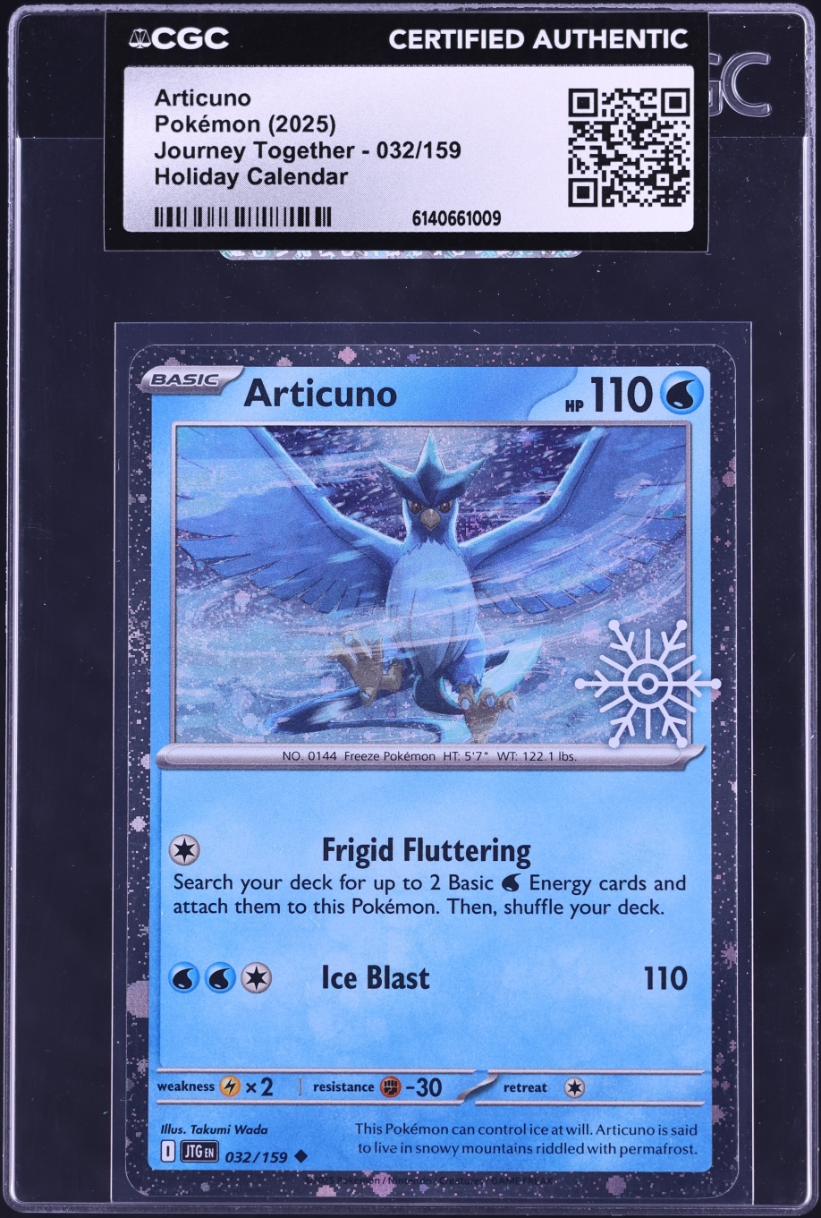 2025 Pokemon Scarlet & Violet Journey Together Holiday Calendar Articuno #32 CGC AUTH