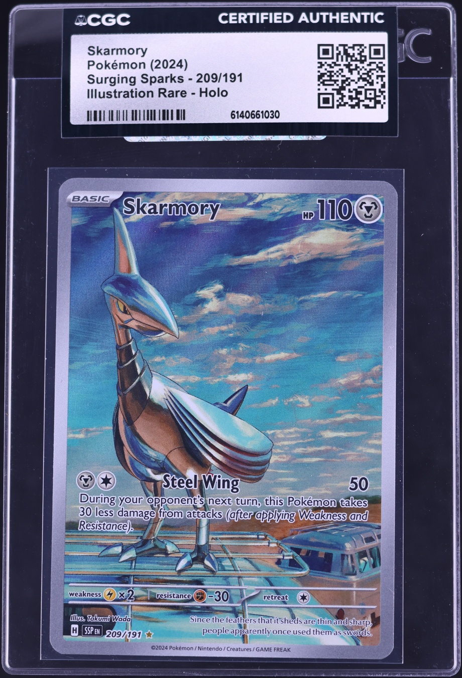 2024 Pokemon Scarlet & Violet Surging Sparks IR Skarmory #209 CGC AUTH