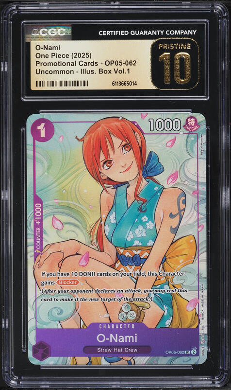 2025 One Piece Japanese Promo Nami #P-102 CGC 10 PRISTINE on
