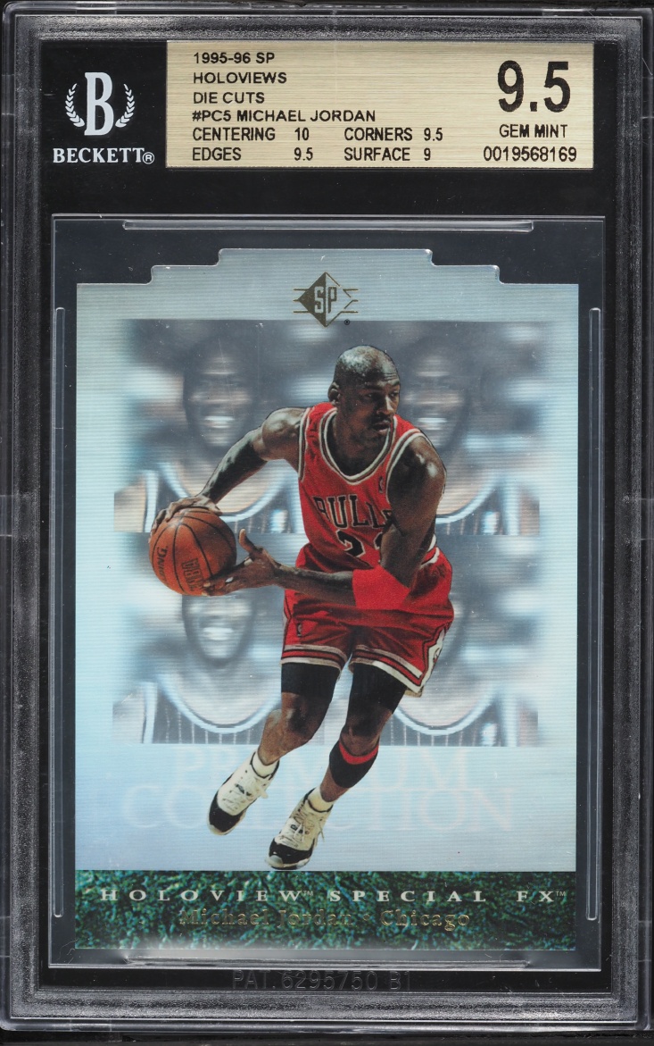 1995 SP Holoviews Die-Cut Michael Jordan #PC5 BGS 9.5 GEM MINT