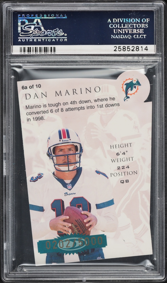 1999 Donruss Preferred Chain Reaction Dan Marino /5000 #6a PSA 10 GEM MINT