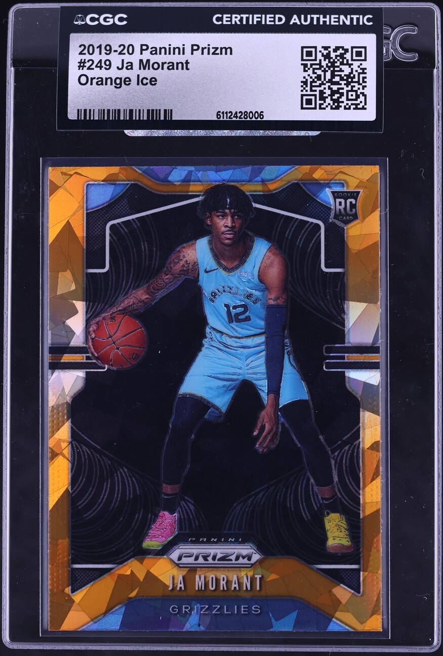 2019 Panini Prizm Orange Ice Ja Morant ROOKIE #249 CGC AUTH