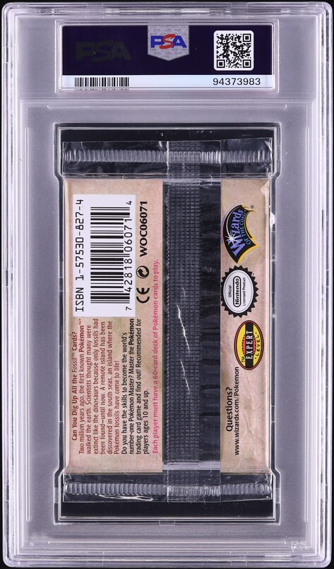 1999 Pokemon Fossil 1st Edition Booster Pack Lapras Art PSA 9 MINT