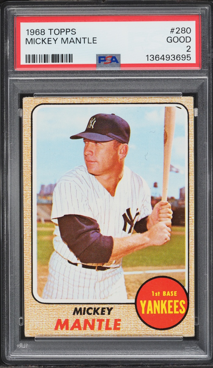 1968 Topps Mickey Mantle #280 PSA 2 GD