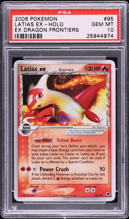 2006 Pokemon EX Dragon Frontiers Holo Latias ex #95 PSA 10 GEM MINT