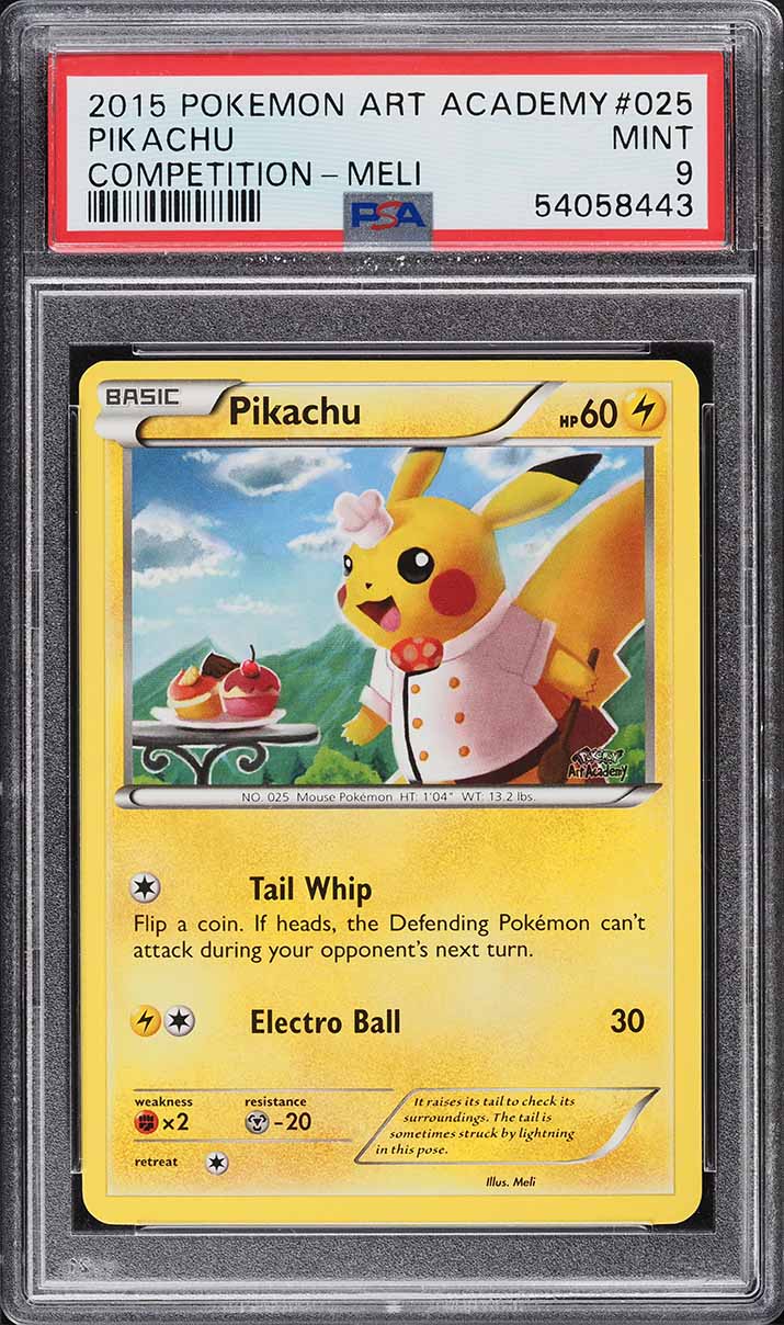 2015 Pokemon Art Academy Competition Meli Pikachu #25 PSA 9 MINT
