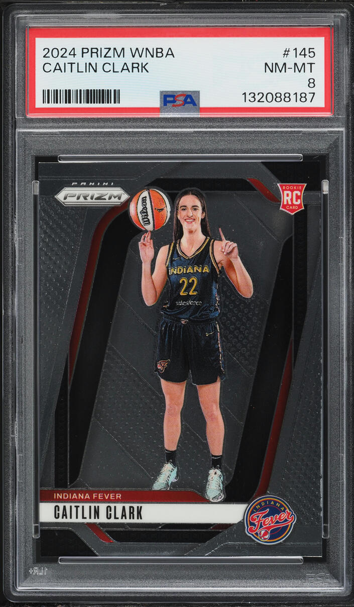 2024 Panini Prizm WNBA Caitlin Clark ROOKIE #145 PSA 8 NM-MT